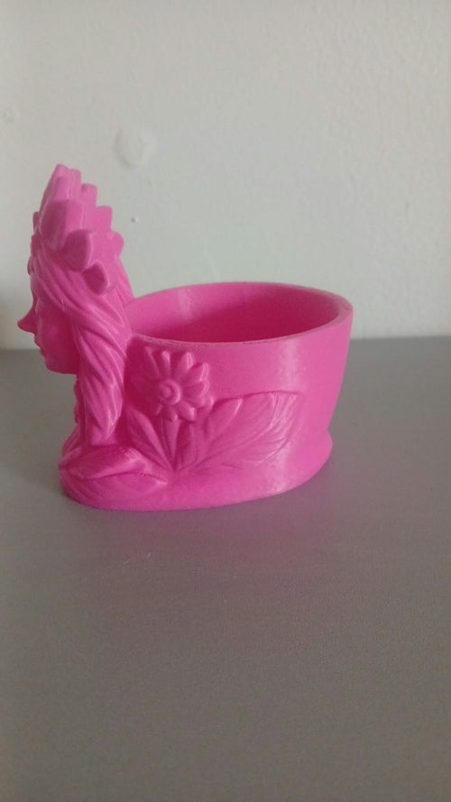 Goddess Face Planter & Makeup Brush Holder | 3D Printed Flower Girl Pot | Boho Home Decor & Birthday Gift for Her