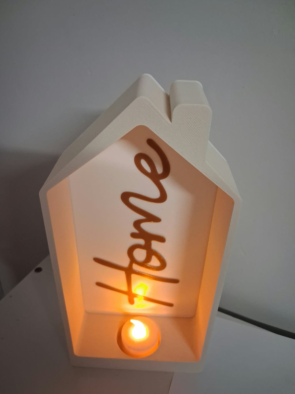 Cosy 3D Printed House Lantern Shadow Box | Autumn & Christmas LED Tea Light Holder | Moving Home & Festive Holiday Decor
