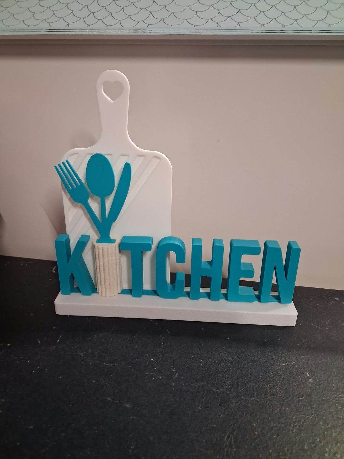 Modern 3D Printed 'KITCHEN' Freestanding Sign | Country Cottage Kitchen Decor & Shaker Style Centerpiece | New Home Gift