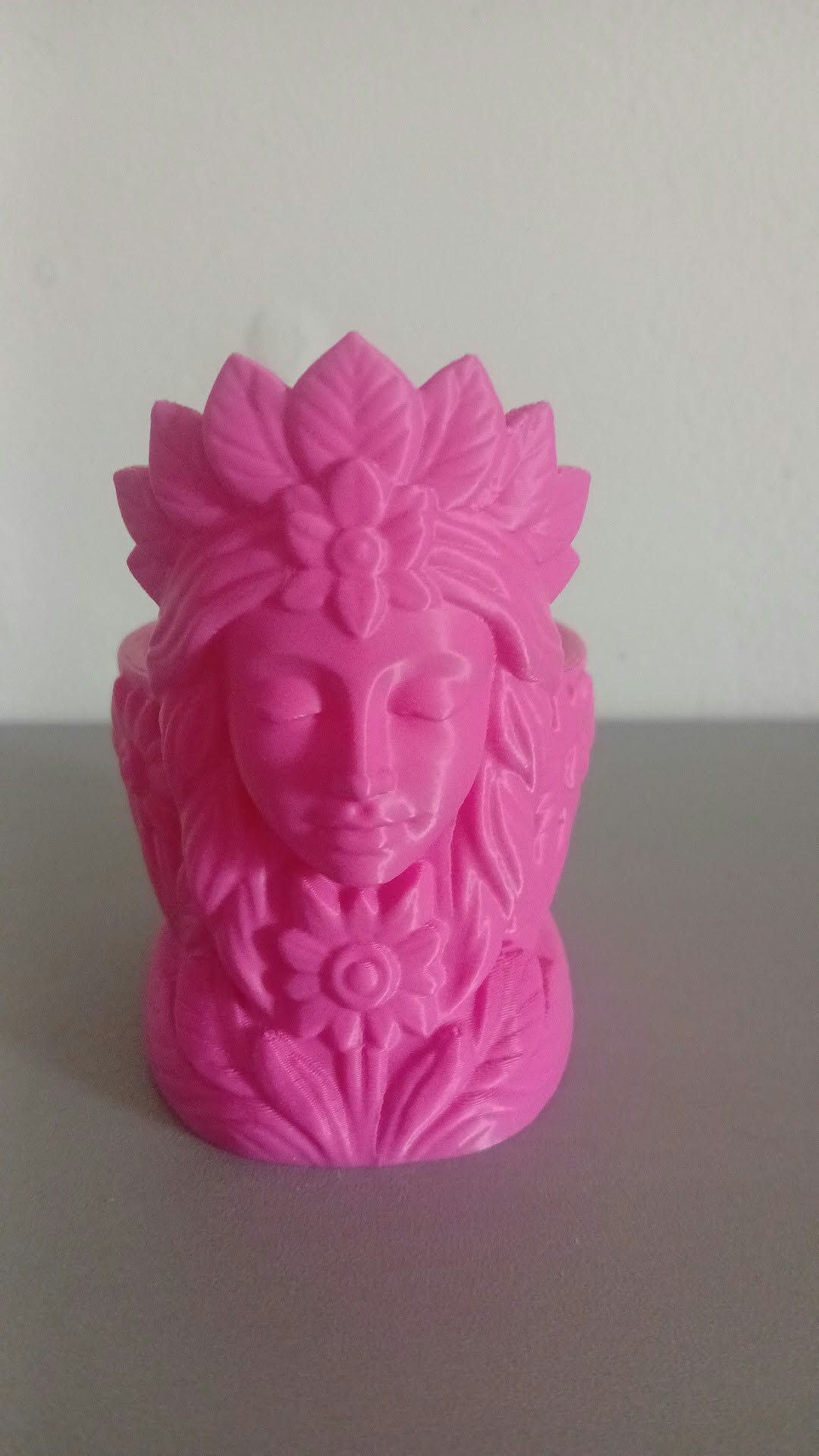Goddess Face Planter & Makeup Brush Holder | 3D Printed Flower Girl Pot | Boho Home Decor & Birthday Gift for Her